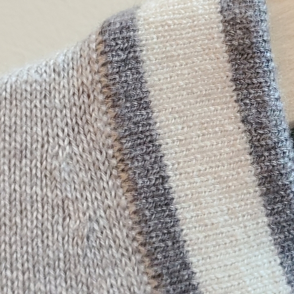 Silk Cotton Cashmere Blend Collegiate Sweater, Size Large - Picture 8 of 12